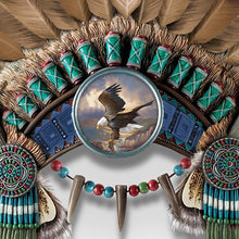 Load image into Gallery viewer, Ted Blaylock Eagle Art Headdress And Dreamcatcher Wall Decor: Soaring Sentinels by The Bradford Exchange - RCE Global Solutions