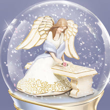 Load image into Gallery viewer, The Bradford Exchange Remembrance Porcelain Musical Glitter Globe with Angel and Swarovski Crystals - RCE Global Solutions