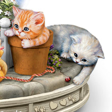 Load image into Gallery viewer, Bradford Exchange Jurgen Scholz Kittens Rotating Musical Glitter Globe: Paws-itively Precious - RCE Global Solutions