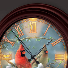 Load image into Gallery viewer, The Bradford Exchange Nature's Masterpiece Cardinal-Themed Outdoor Illuminated Atomic Wall Clock - RCE Global Solutions