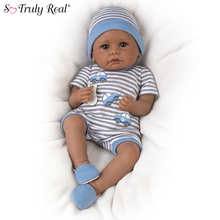 Load image into Gallery viewer, The Ashton - Drake Galleries Mama's Little Love Bug Interactive Coos and Has Heartbeat Lifelike So Truly Real® African American Black Baby Boy Doll with Soft RealTouch® Vinyl Skin by Linda Murray 17" - RCE Global Solutions