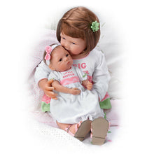 Load image into Gallery viewer, The Ashton - Drake Galleries A Sister's Love Child and Baby Girl Doll Set Lifelike So Truly Real® Signature Edition Weighted Fully Poseable with Soft RealTouch® Vinyl Skin by Waltraud Hanl 24"-Inches - RCE Global Solutions