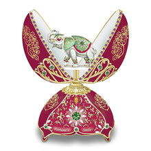 Load image into Gallery viewer, The Bradford Exchange Fortune's Smile Elephant Peter Carl Fabergé-Style Heirloom Porcelain Musical Egg Plays "Beautiful Dreamer" 6.5-inches - RCE Global Solutions