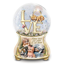Load image into Gallery viewer, The Bradford Exchange Jurgen Scholz Kittens Leave Pawprints On Our Hearts Hand-Painted Glitter Globe - RCE Global Solutions