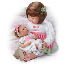 Load image into Gallery viewer, The Ashton - Drake Galleries A Sister's Love Child and Baby Girl Doll Set Lifelike So Truly Real® Signature Edition Weighted Fully Poseable with Soft RealTouch® Vinyl Skin by Waltraud Hanl 24"-Inches - RCE Global Solutions