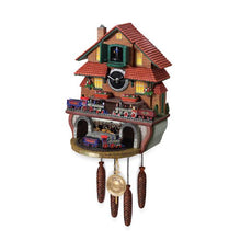Load image into Gallery viewer, The Bradford Exchange Golden Spike Locomotive Cuckoo Wall Clock With Moving Train and Authentic Railroad Sounds a Tribute to Historic Completion of U.S. Transcontinental Railroad 22"-Inches - RCE Global Solutions