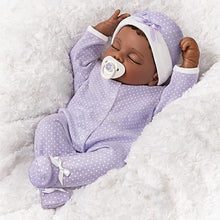 Load image into Gallery viewer, The Ashton - Drake Galleries Amara Lifelike So Truly Real® African American Black Sleeping Baby Girl Doll Weighted Poseable with Soft RealTouch® Vinyl Skin by Master Doll Artist Linda Murray 16"-Inches - RCE Global Solutions