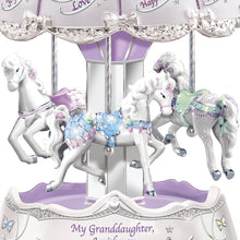 Load image into Gallery viewer, The Bradford Exchange Granddaughter I Wish You Musical Revolving Carousel Lights Up - RCE Global Solutions