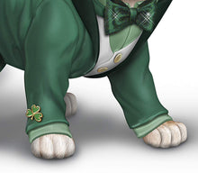 Load image into Gallery viewer, The Hamilton Collection Blake Jensen Hand Painted Cat Figurine in Irish Attire with Glittery Shamrocks - RCE Global Solutions