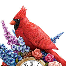 Load image into Gallery viewer, The Hamilton Collection Time Heals All But Love Never Fades Remembrance Cardinal Table Clock by Thomas Kinkade 7-inches - RCE Global Solutions