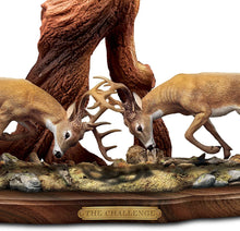 Load image into Gallery viewer, The Bradford Exchange The Wilderness Challenge Sculptural Deer Lamp with Al Agnew Art on Fabric Shade - RCE Global Solutions