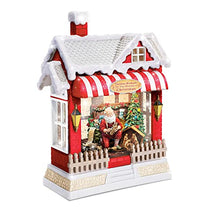 Load image into Gallery viewer, The Bradford Exchange Thomas Kinkade The True Meaning of Christmas Musical Water Globe Sculpture Featuring Santa's Workshop That Illuminates from Within - RCE Global Solutions