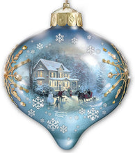 Load image into Gallery viewer, The Bradford Exchange Thomas Kinkade Light Up The Season Illuminated Glass Ornaments: Set of 4 - RCE Global Solutions
