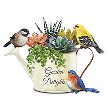 Load image into Gallery viewer, The Bradford Exchange "Garden Delights" Always In Bloom Succulent Planters with Sculpted Songbirds Table Centerpiece 6-inches - RCE Global Solutions