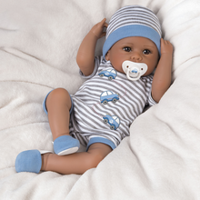 Load image into Gallery viewer, The Ashton - Drake Galleries Mama's Little Love Bug Interactive Coos and Has Heartbeat Lifelike So Truly Real® African American Black Baby Boy Doll with Soft RealTouch® Vinyl Skin by Linda Murray 17" - RCE Global Solutions