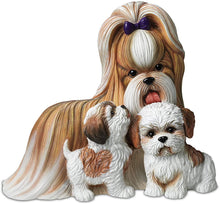 Load image into Gallery viewer, The Bradford Exchange Shih Tzus Kisses Mother and Puppies Masterpiece Sculpture - RCE Global Solutions