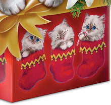 Load image into Gallery viewer, The Bradford Exchange Kayomi Harai Cat Art Christmas Floral Centerpiece Decoration - RCE Global Solutions