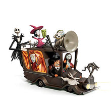 Load image into Gallery viewer, The Bradford Exchange Tim Burton's The Nightmare Before Christmas Illuminated Mayor's Hearse Car Sculpture Featuring Hand Painted Characters Including Jack Skellington Sally Lock Shock Barrel 11-Inches - RCE Global Solutions