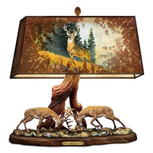 Load image into Gallery viewer, The Bradford Exchange The Wilderness Challenge Sculptural Deer Lamp with Al Agnew Art on Fabric Shade - RCE Global Solutions