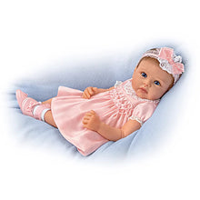 Load image into Gallery viewer, The Ashton - Drake Galleries Olivia All Dolled Up TrueTouch® Authentic Silicone Lifelike Realistic Baby Girl Doll with Soft Hand Rooted Hair Weighted Fully Poseable by Master Doll Artist Linda Murray 19"-Inches - RCE Global Solutions