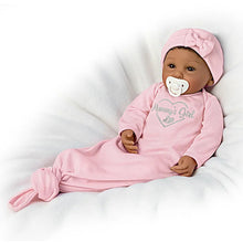 Load image into Gallery viewer, The Ashton-Drake Galleries Mommy's Girl Lifelike So Truly Real® African American Black Baby Girl Doll Weighted Fully Poseable with Magnetic Pacifier and Soft RealTouch® Vinyl Skin 17"-Inches - RCE Global Solutions
