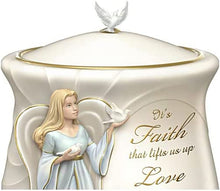 Load image into Gallery viewer, The Bradford Exchange A Year of Inspirations Religious Heirloom Porcelain Comfort Jar Featuring 22K Gold Accents with 365 Slips of Paper Each with Their Own Unique Inspirational Message - RCE Global Solutions