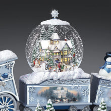 Load image into Gallery viewer, The Bradford Exchange Thomas Kinkade Snowfall Express Illuminated Snowglobe Train - RCE Global Solutions