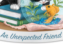 Load image into Gallery viewer, The Hamilton Collection Kayomi Harai an Unexpected Friend Cat-Themed Glitter Globe Figurine - RCE Global Solutions
