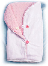 Load image into Gallery viewer, The Ashton-Drake Galleries Reversible Pink Fleece Bunting Baby Doll Accessory with Buttons - RCE Global Solutions