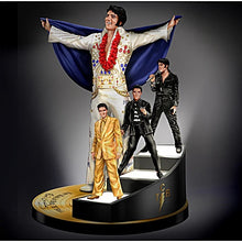Load image into Gallery viewer, The Bradford Exchange Elvis Presley Evolution Of An American Icon Sculpture with Lighted Staircase & Swarovski Crystals 10-inches - RCE Global Solutions