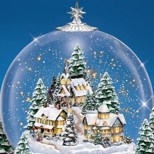 Load image into Gallery viewer, The Bradford Exchange Home for The Holidays Snowglobe: Lights Motion and Music Christmas Decoration by Thomas Kinkade 9.5-inches - RCE Global Solutions