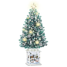 Load image into Gallery viewer, The Bradford Exchange Thomas Kinkade Festival of Lights Illuminated Tabletop Christmas Tree Featuring Snow-Tipped Branches, Pearlescent Garland & Lighted Lantern Ornaments - RCE Global Solutions