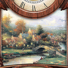 Load image into Gallery viewer, The Bradford Exchange Thomas Kinkade Timeless Moments Personalized Cuckoo Clock with Family Name Engraving and Seasonal Artwork 9-Inches
