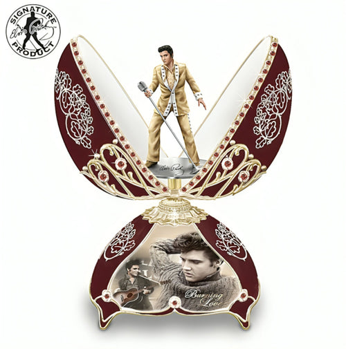 The Bradford Exchange Elvis™ in Concert Musical Egg: A Tribute to the King's Legendary Performances by Peter Carl Fabergé 6.5-Inches