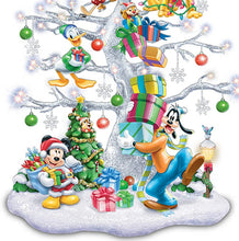 Load image into Gallery viewer, The Bradford Exchange Magic of Disney Pre-Lit Tabletop Glitter Christmas Tree Decoration Mickey Minnie Goofy Pluto Donald Duck and More 13&quot;-Inches - RCE Global Solutions
