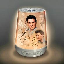 Load image into Gallery viewer, The Bradford Exchange Simply Dreamy Elvis™ Sleep Sound Machine Handcrafted with Elvis Presley Portraits and Signature 24 Relaxing Sounds Including White Noise Adjustable Nightlight with 6 Colors and Timer Settings 6&quot; H x 5&quot; D&quot; - RCE Global Solutions
