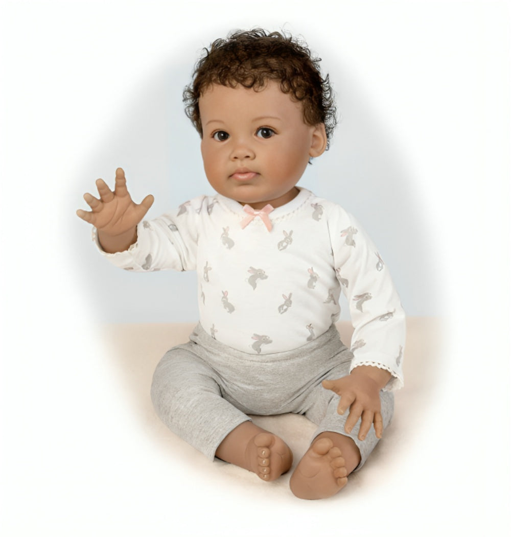 The Ashton-Drake Galleries Such A Doll Photo Contest Collection Issue #8: 'Paris' Baby Doll Handcrafted Lifelike with RealTouch® Vinyl and Hand-Rooted Hair by Ping Lau 20-Inches