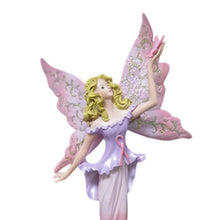 Load image into Gallery viewer, The Hamilton Collection Wishes For Faith Enchanting Butterfly Fairy Figurine for Breast Cancer Awareness 7.5-inches
