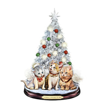 Load image into Gallery viewer, The Bradford Exchange A Meow-y Christmas To All Tabletop Christmas Tree With Singing Jingle Cats Hand-Cast Kitten Sculptures Christmas Decoration by Jurgen Scholz 12-Inches - RCE Global Solutions
