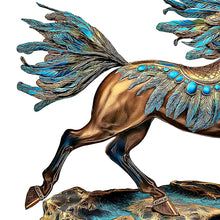 Load image into Gallery viewer, The Bradford Exchange Spirit of Freedom Bronzed Horse Sculpture Handcrafted Bronze-Effect Resin Collectible 9-inches
