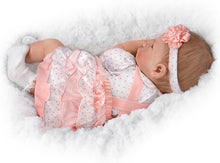 Load image into Gallery viewer, The Ashton - Drake Galleries Ava Lifelike TrueTouch® Authentic Silicone Baby Girl Doll with Hand Rooted Hair and Pink Jumper Weighted for Realism Fully Poseable by Master Doll Artist Linda Murray 18&quot;-Inches - RCE Global Solutions

