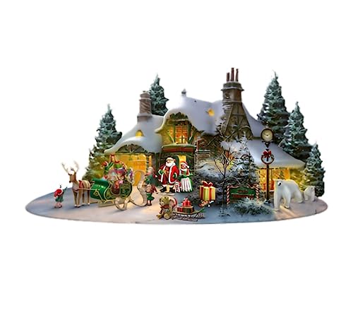 The Bradford Exchange Santa's Night Before Christmas Sculpture by Thomas Kinkade 5.5-inches - RCE Global Solutions