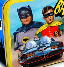 Load image into Gallery viewer, The Bradford Exchange BATMAN Classic TV Series Mini Lunchbox Collection Issue #1 Batman and Robin Lunchbox with Original Retro-style Artwork 5-inches

