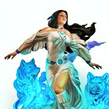 Load image into Gallery viewer, The Bradford Exchange Celestial Spirits Collection Issue #1: Soul Dancer Illuminated Changing Colours of the Aurora Borealis Maiden Sculpture 10-inches
