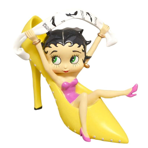 The Bradford Exchange Betty Boop™ Born To Shop Shoe Figurine Collection Issue #4 Hand-crafted and Hand-painted Adorned with Sparkling Faux Jewels 9cm - RCE Global Solutions