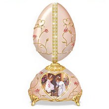 Load image into Gallery viewer, The Bradford Exchange Always My Sister Egg Music Box Heirloom Porcelain® with 22K-Gold Accents and 98 Faux Jewels Inspired by Peter Carl Faberge with Artwork by Sandra Kuck 6-inches - RCE Global Solutions
