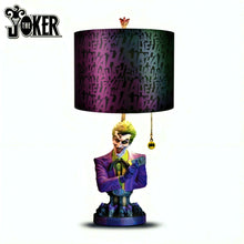 Load image into Gallery viewer, The Bradford Exchange The JOKER: A Deadly Card Lamp Hand-Sculpted Collectible with BATMAN SIGNAL Pull Chain Illuminating Laughter Shade and Defaced BATARANG 20.5&quot; H x 10&quot; D
