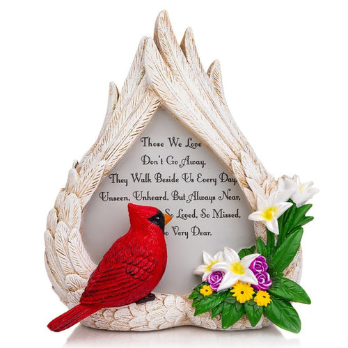 The Hamilton Collection Those We Love Don't Go Away On Angel's Wings Memorial Cardinal Bird Figurine 5