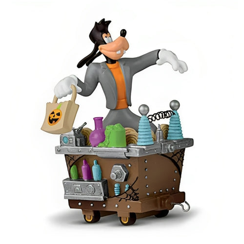 The Bradford Exchange Goofy-stein from Disney Halloween Tractor Wagon Sculpture Collection Issue #3 Characters in Costume Handcrafted Hand-painted 5-1/2-inches
