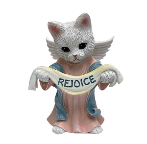 The Bradford Exchange Purr-Fect Angel Issue #6 from The PURR-fect Christmas Pageant Nativity Cat Figurine Collection Handcrafted & Hand-painted Christmas Decorations 4.5-inches - RCE Global Solutions